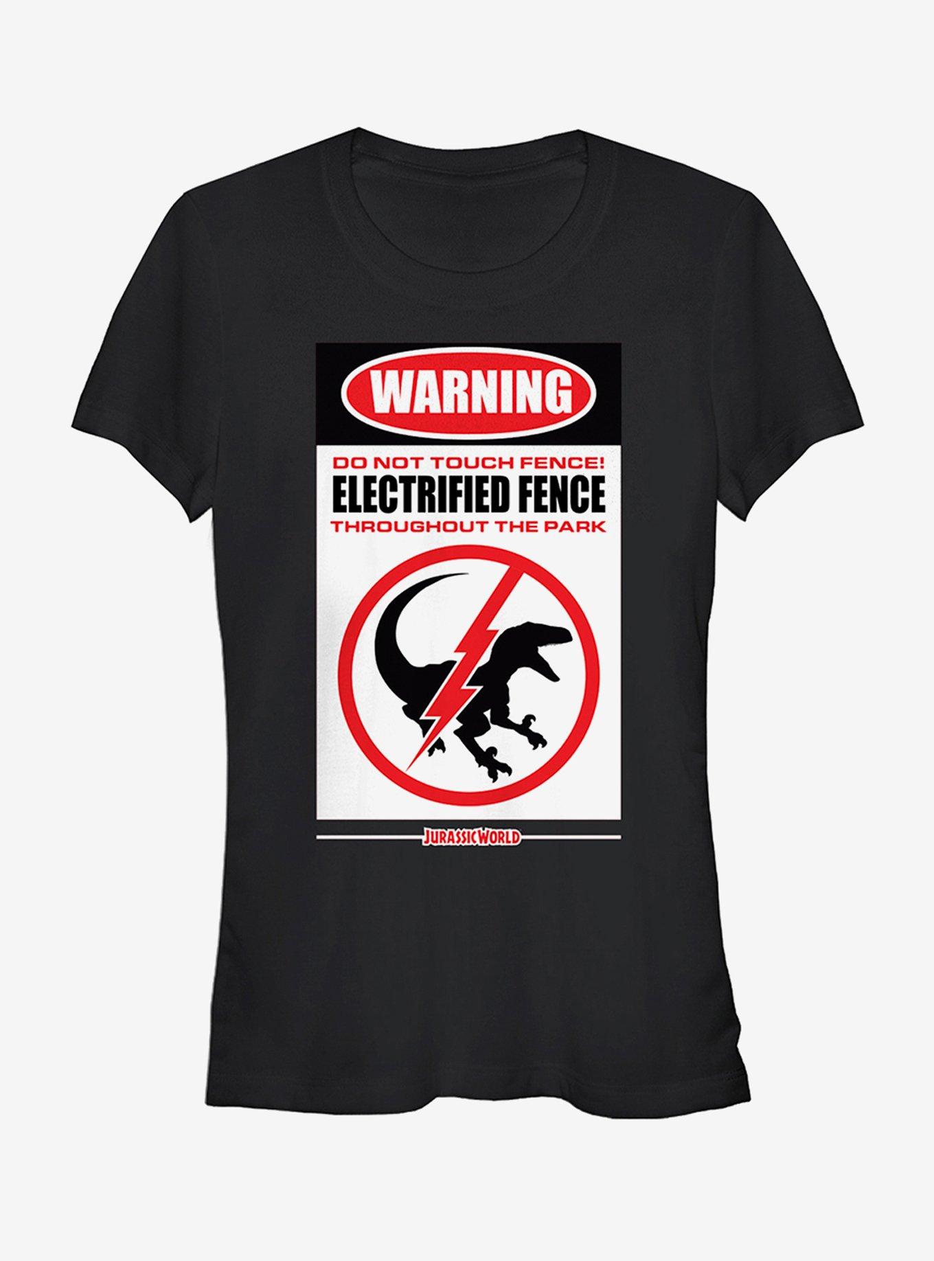 Jurassic World Warning Electrified Fence Girls T-Shirt, , hi-res