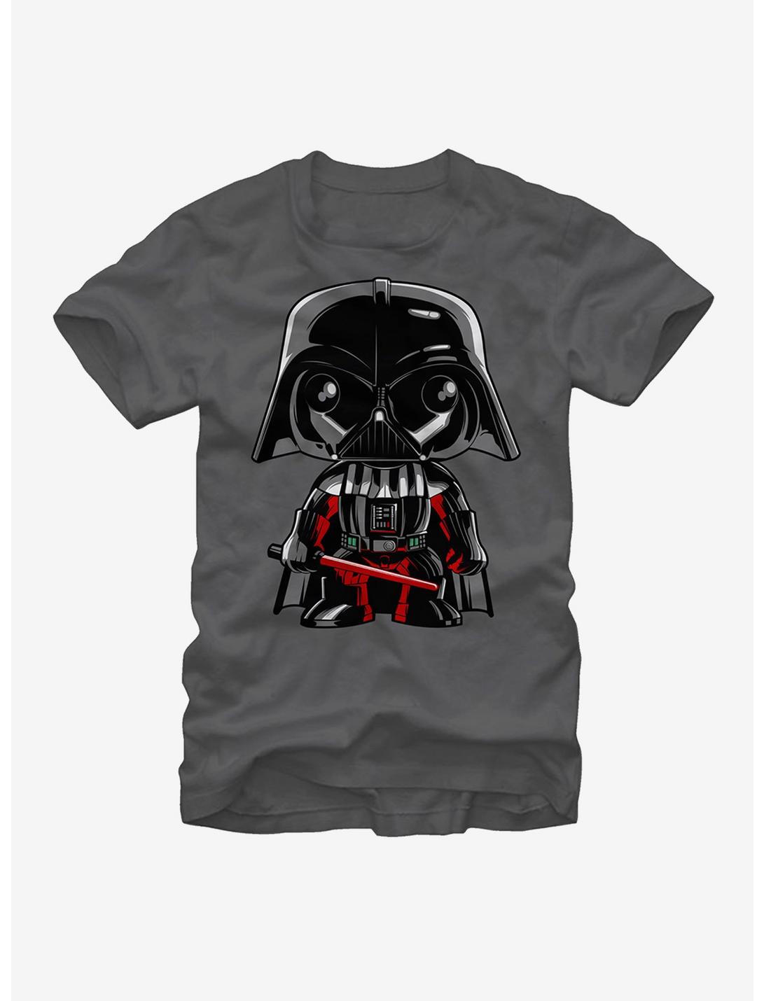 Star Wars Darth Vader Cute Cartoon T-Shirt, CHARCOAL, hi-res
