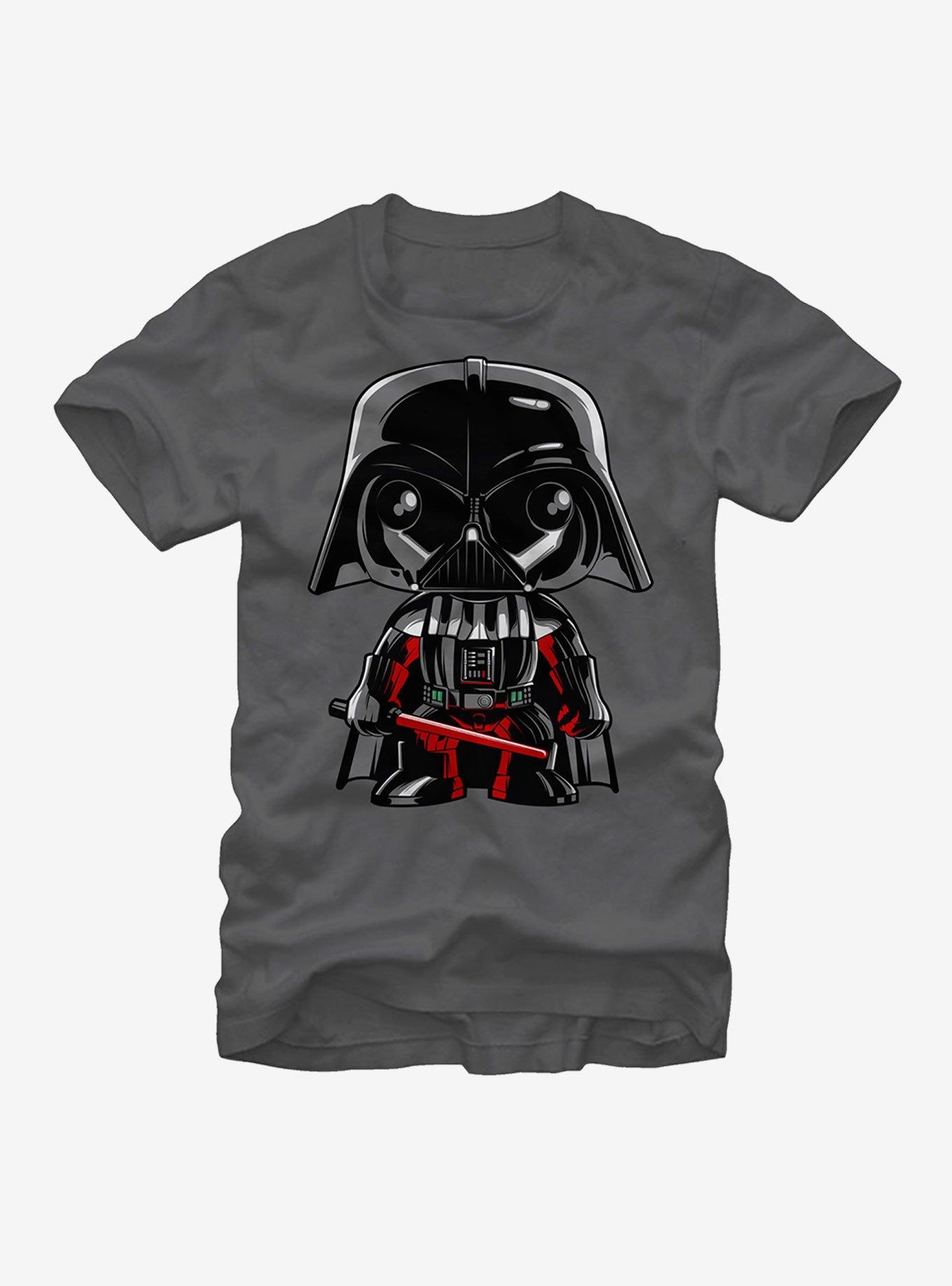 Star Wars Darth Vader Cute Cartoon T-Shirt, CHARCOAL, hi-res