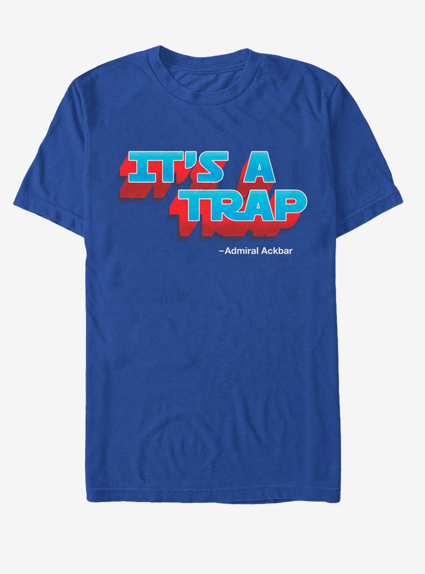 Star Wars It's a Trap Ackbar Quote T-Shirt, ROYAL, hi-res