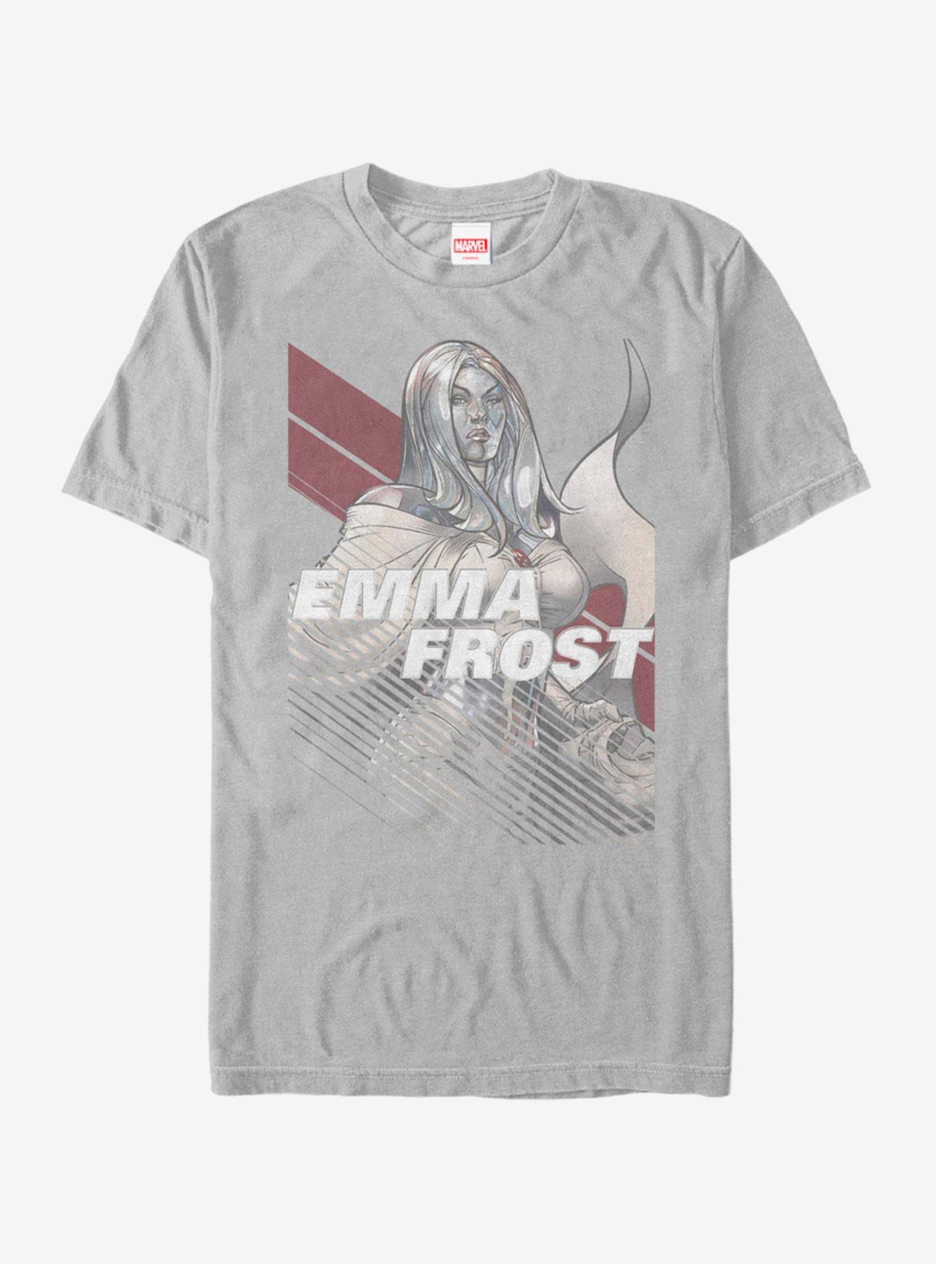 Marvel X-Men Emma Frost Stripe T-Shirt, SILVER, hi-res