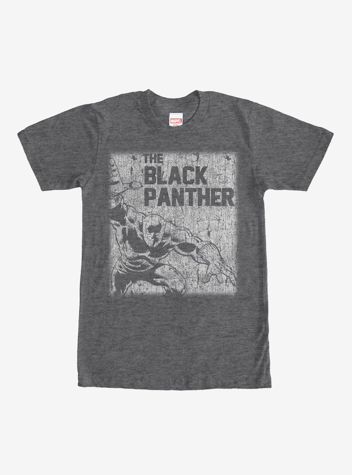 Marvel Black Panther Chalk Print T-Shirt, CHAR HTR, hi-res