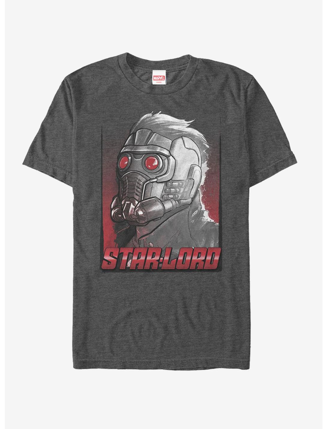 Marvel Guardians of the Galaxy Star-Lord Profile  T-Shirt, CHAR HTR, hi-res