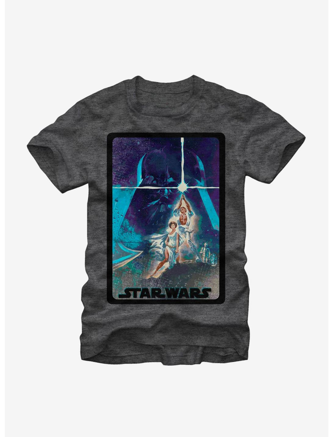 Star Wars Luke and Leia Lightsaber T-Shirt, CHAR HTR, hi-res