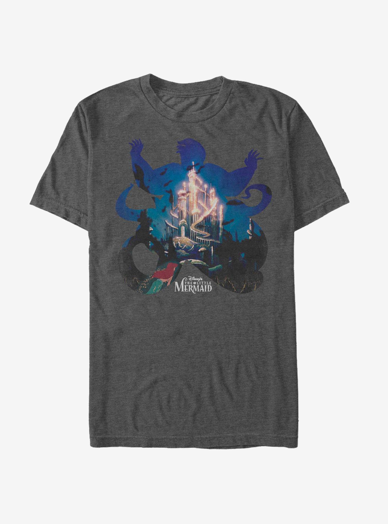 Disney The Little Mermaid Ursula Silhouette T-Shirt, CHAR HTR, hi-res