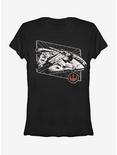 Star Wars Millennium Falcon Rebel Insignia Girls T-Shirt, BLACK, hi-res