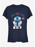 Star Wars Valentine's Day R2-D2 Too Cute Girls T-Shirt, NAVY, hi-res