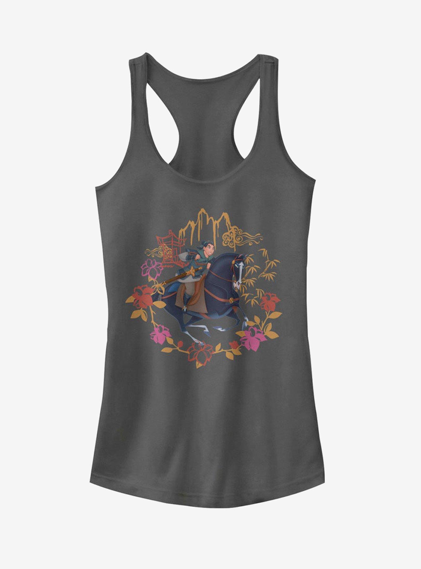 Disney Floral Wreath Girls T-Shirt, CHARCOAL, hi-res