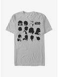 Star Wars Character Silhouettes T-Shirt, SILVER, hi-res