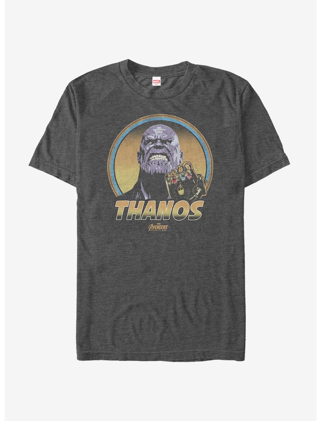 Marvel Avengers: Infinity War Thanos Retro T-Shirt, CHAR HTR, hi-res