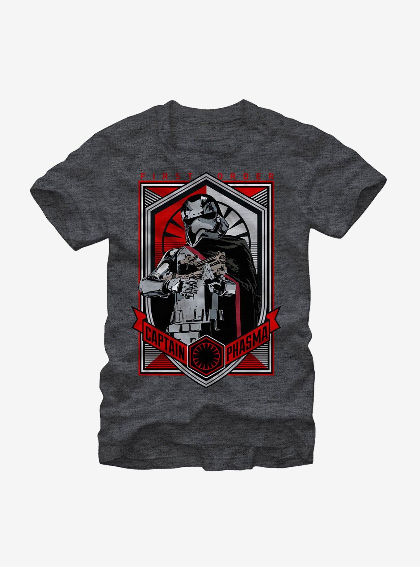 Star Wars First Order Captain Phasma T-Shirt, CHAR HTR, hi-res