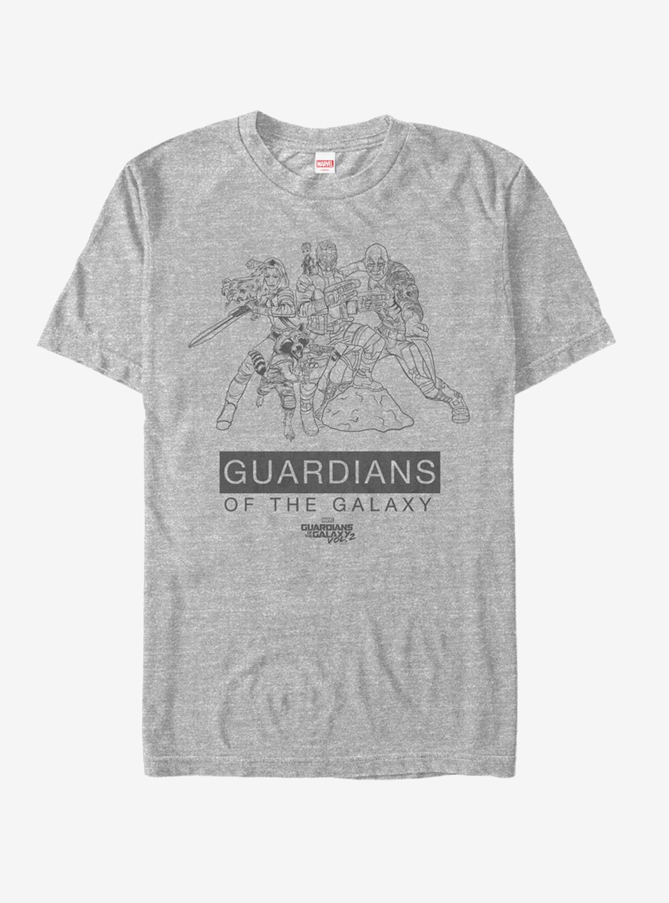 Marvel Guardians of the Galaxy Vol. 2 Team Ready T-Shirt, ATH HTR, hi-res