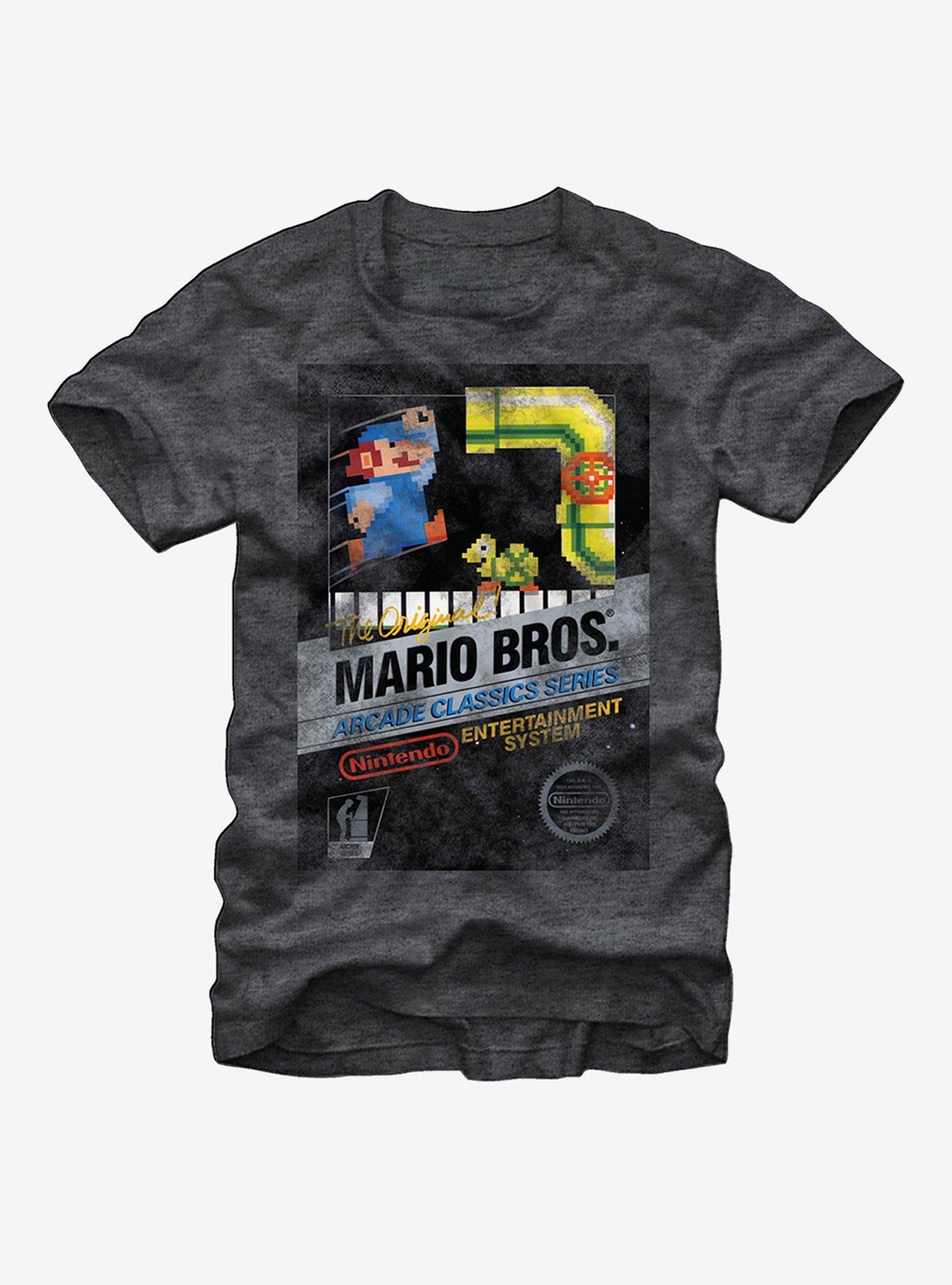 Nintendo Mario Bros Arcade Classics T-Shirt, CHAR HTR, hi-res