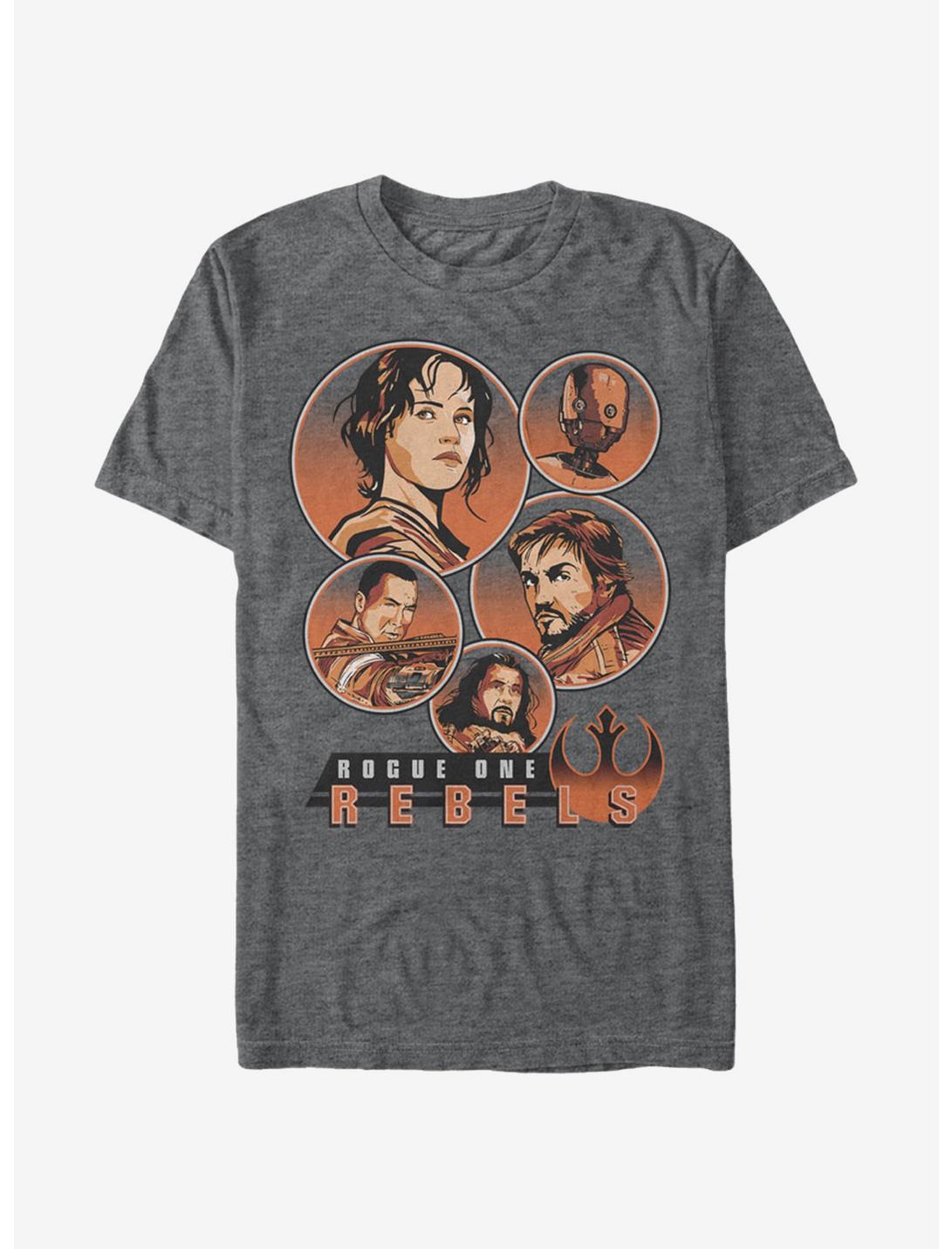 Star Wars Rebellion Hero Circles T-Shirt, CHAR HTR, hi-res