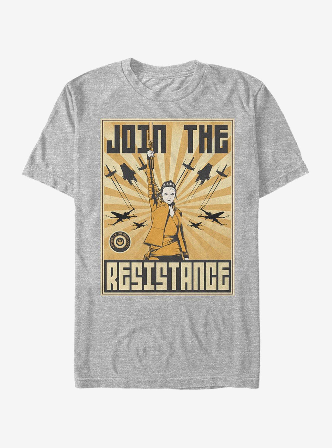 Star Wars Rey Resistance Propaganda Frame T-Shirt, , hi-res