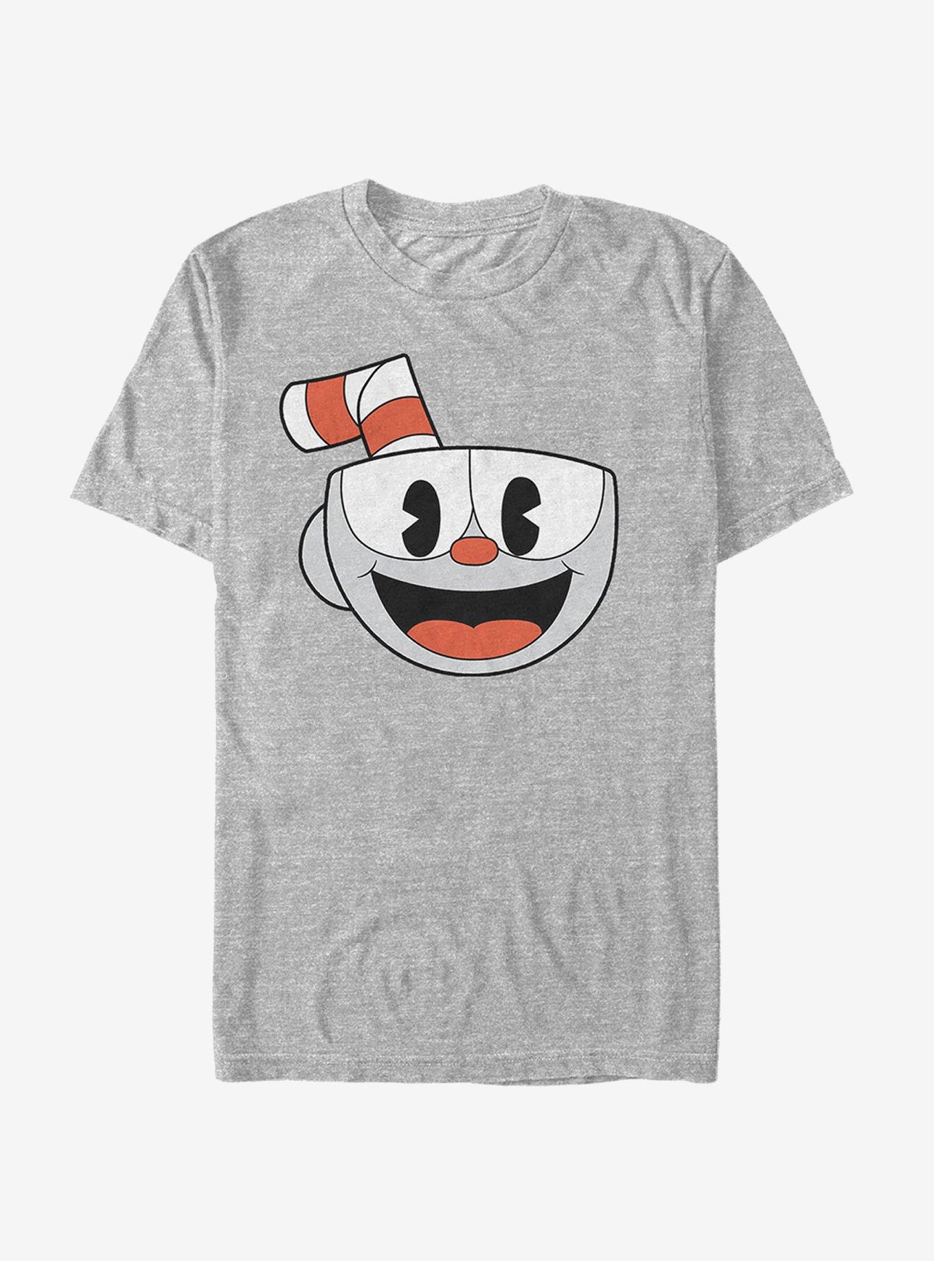 Cuphead Smile Portrait T-Shirt, ATH HTR, hi-res