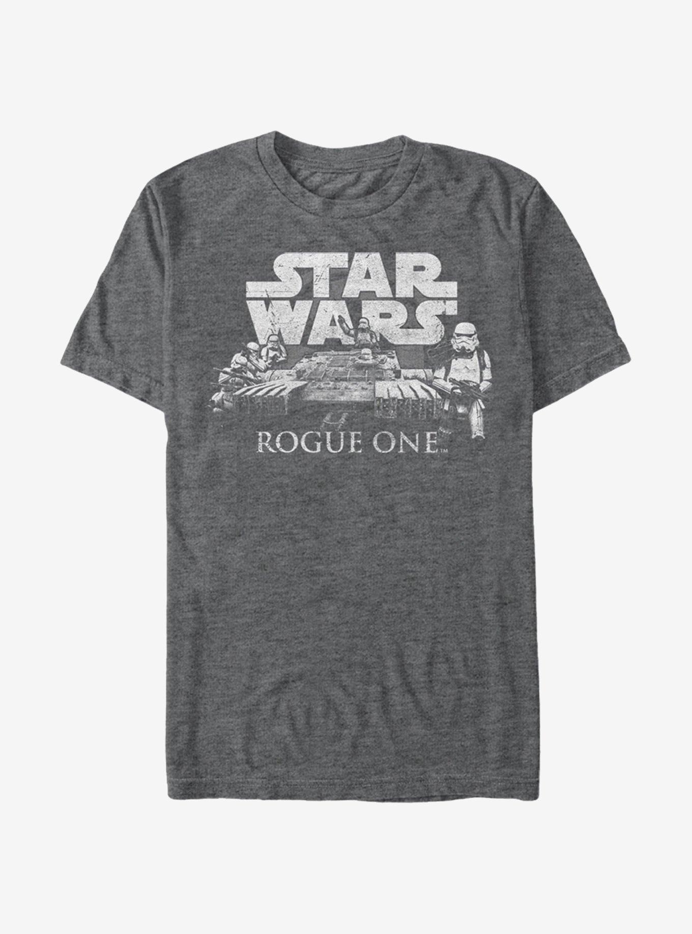 Star Wars Stormtrooper Tank Scene Logo T-Shirt, CHAR HTR, hi-res