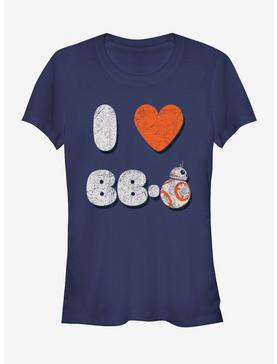 Star Wars I Love BB-8 Girls T-Shirt, NAVY, hi-res