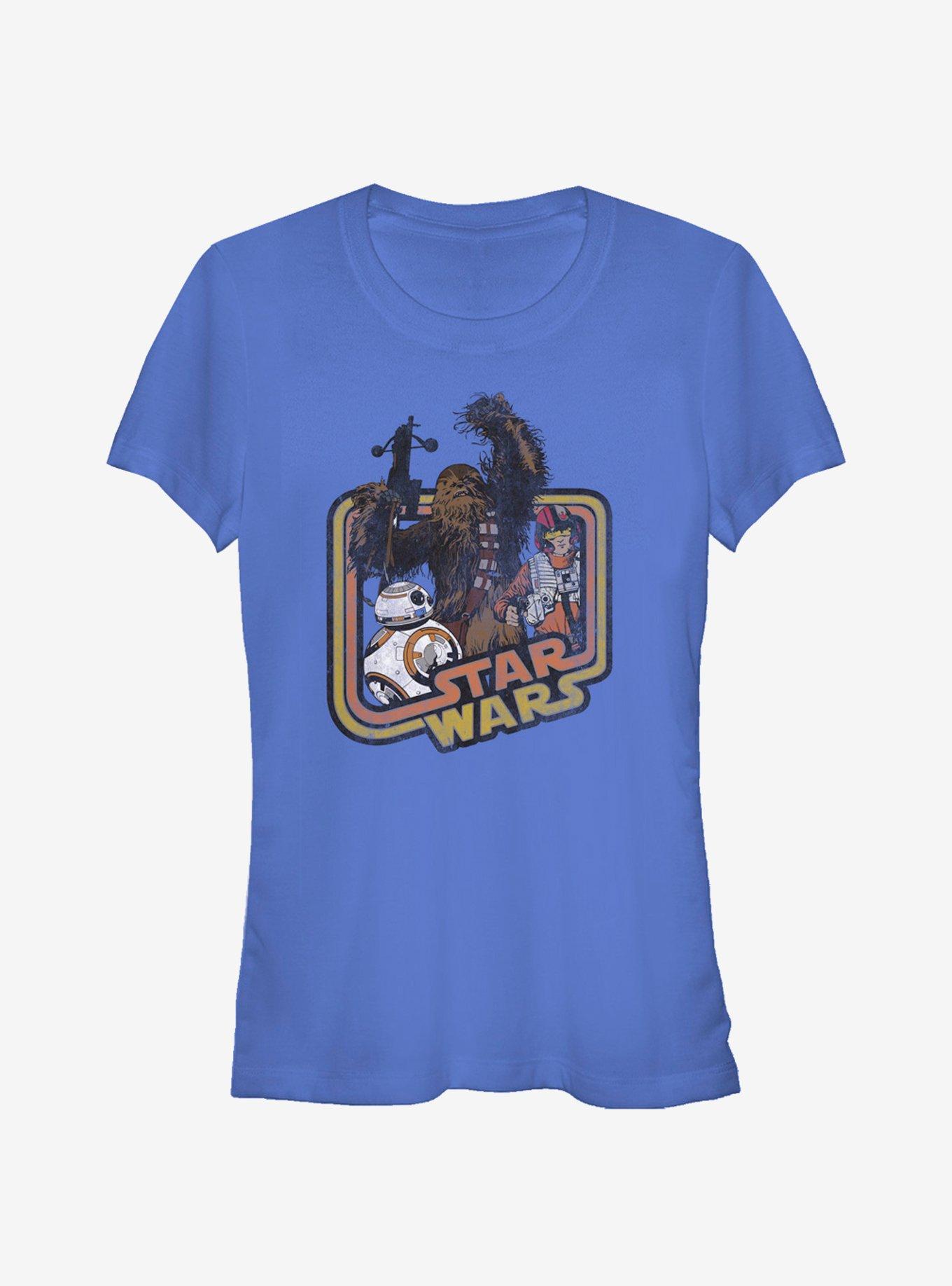 Star Wars Retro Chewbacca and Poe Dameron Girls T-Shirt, , hi-res