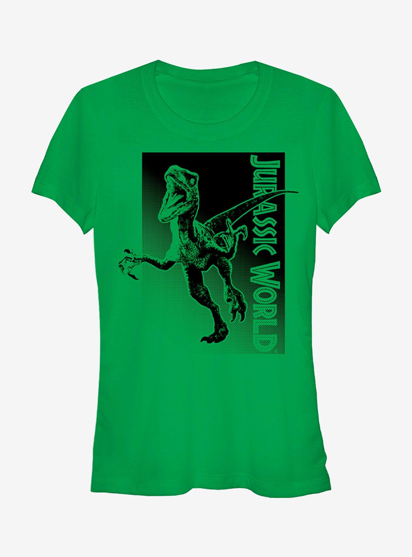 Jurassic World Green Velociraptor Attack Girls T-Shirt