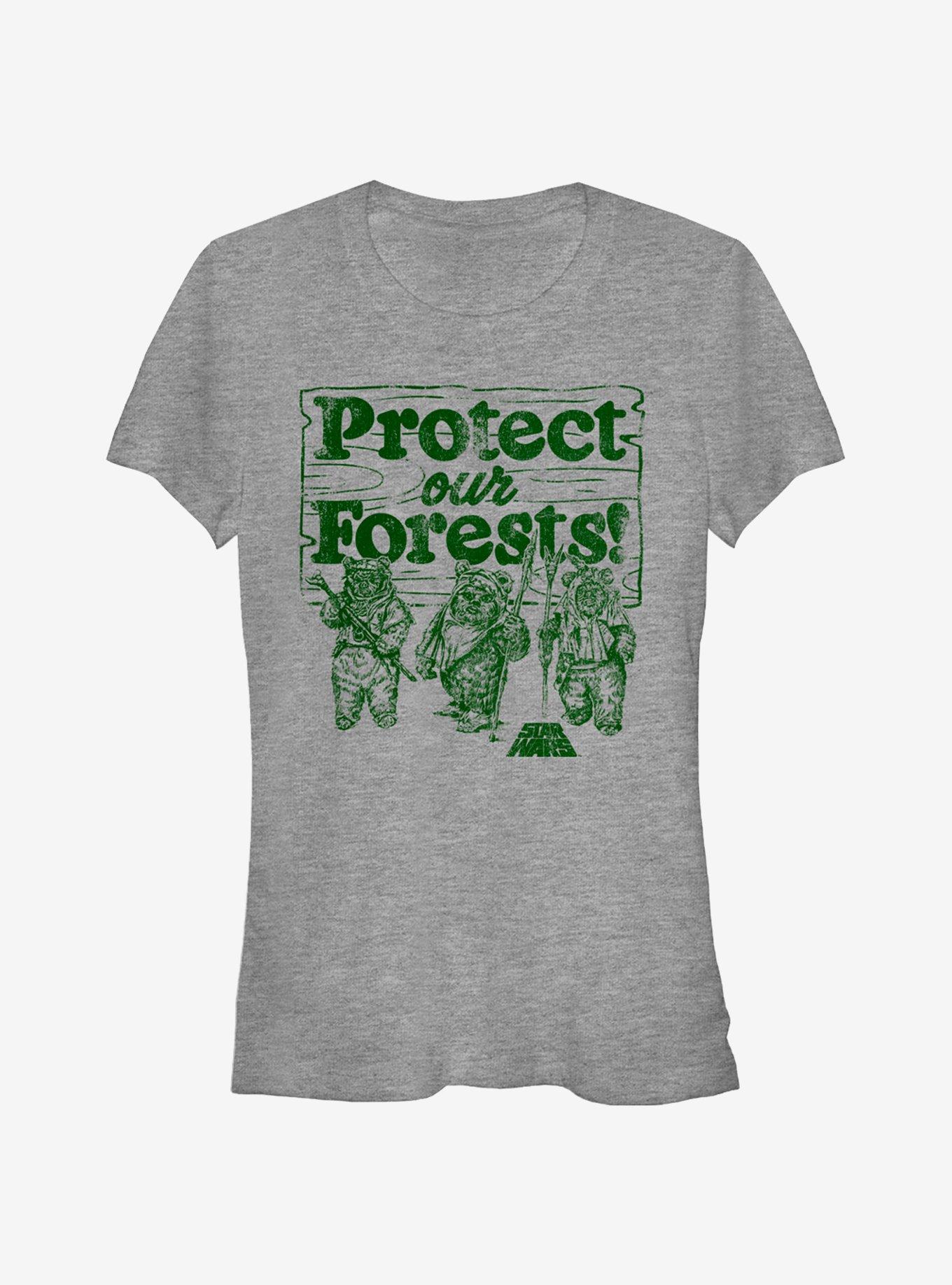 Star Wars Ewok Protect Our Forests Girls T-Shirt, ATH HTR, hi-res