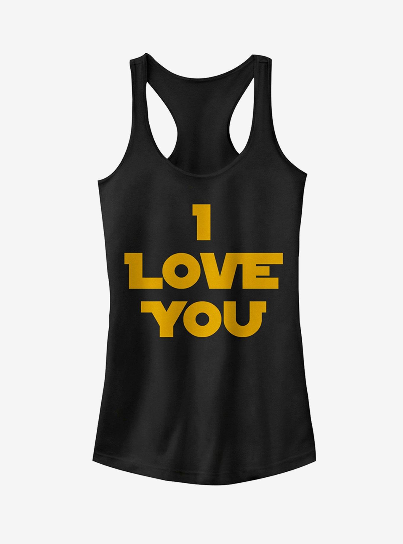 Star Wars Princess Leia I Love You Girls Tank, BLACK, hi-res