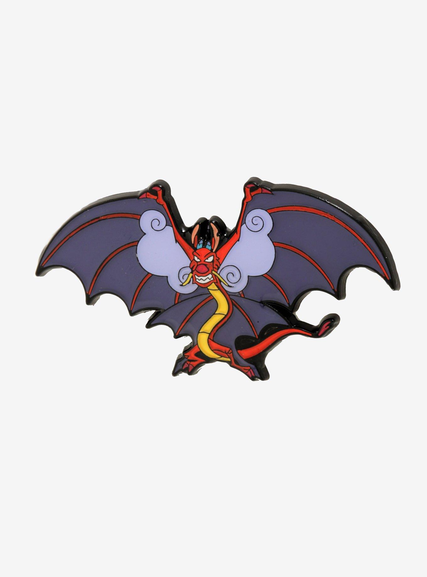 Disney Mulan Mushu Wings Enamel Pin - BoxLunch Exclusive, , hi-res
