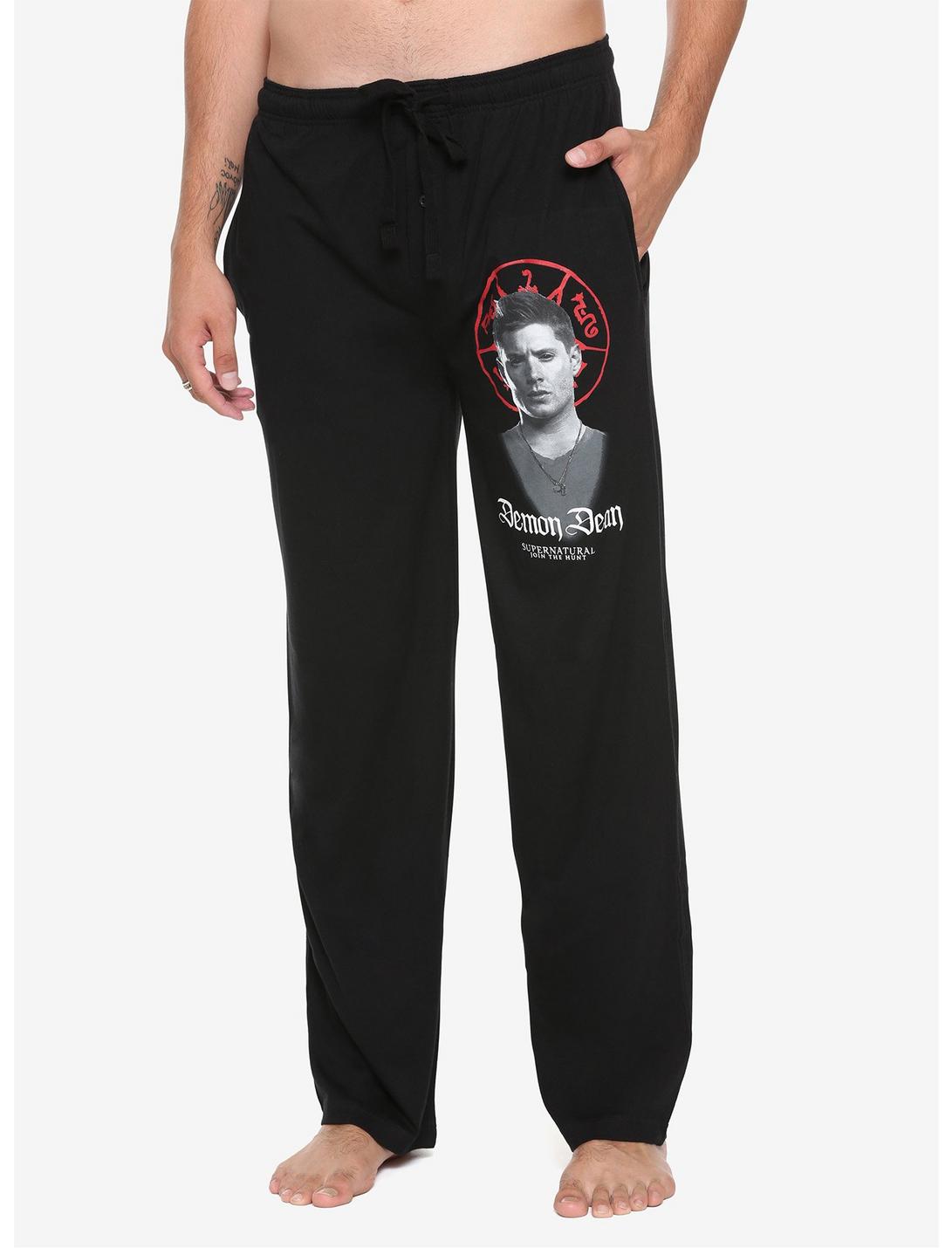Supernatural Demon Dean Guys Pajama Pants, BLACK, hi-res