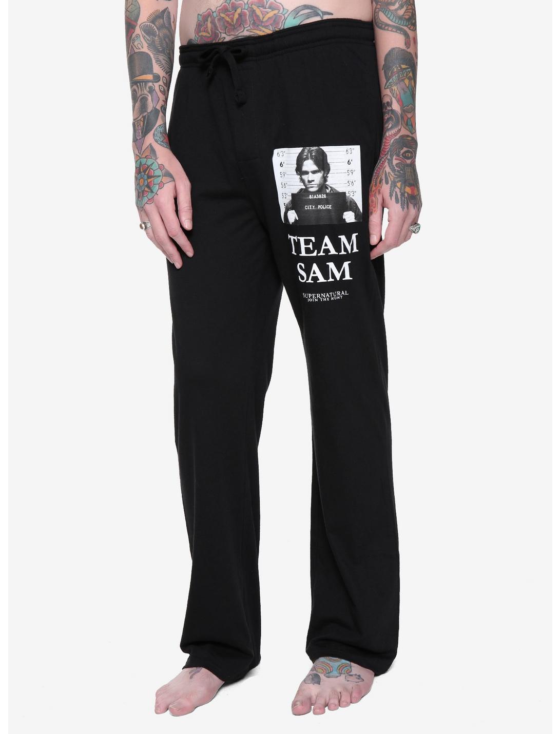 Supernatural Team Sam Guys Pajama Pants, BLACK, hi-res