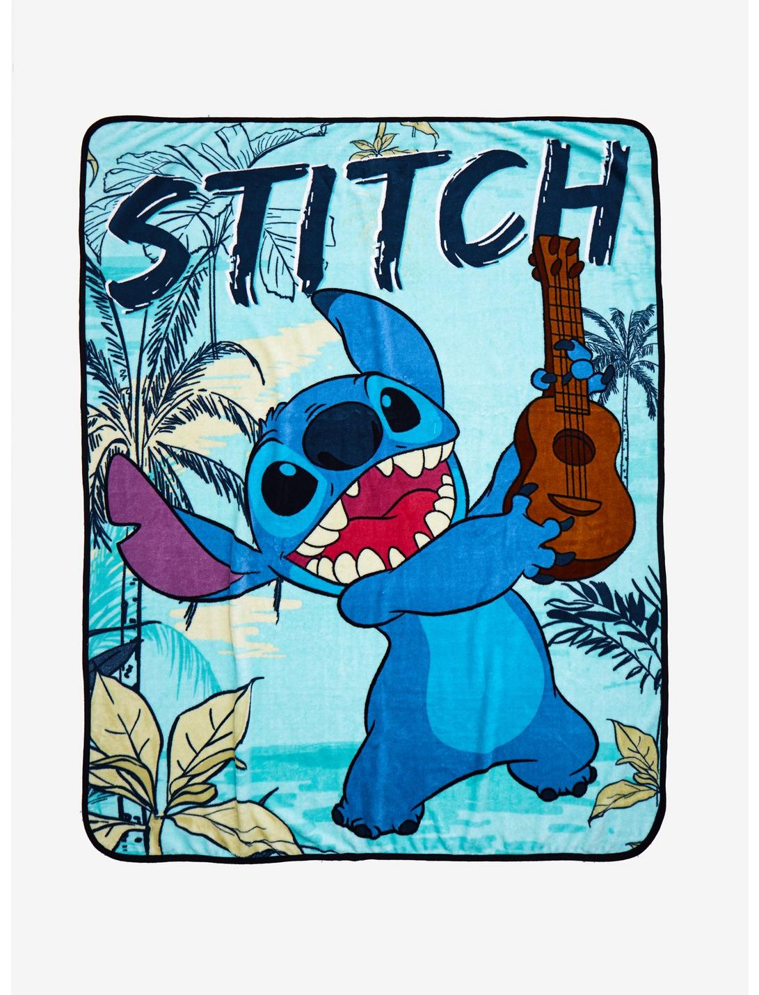 Disney Lilo &  Stitch Guitar Stitch Throw Blanket, , hi-res