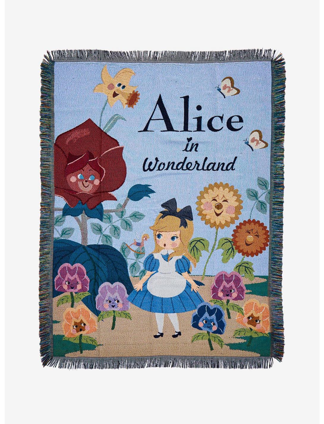 Disney Alice In Wonderland Illustration Tapestry Throw Blanket, , hi-res