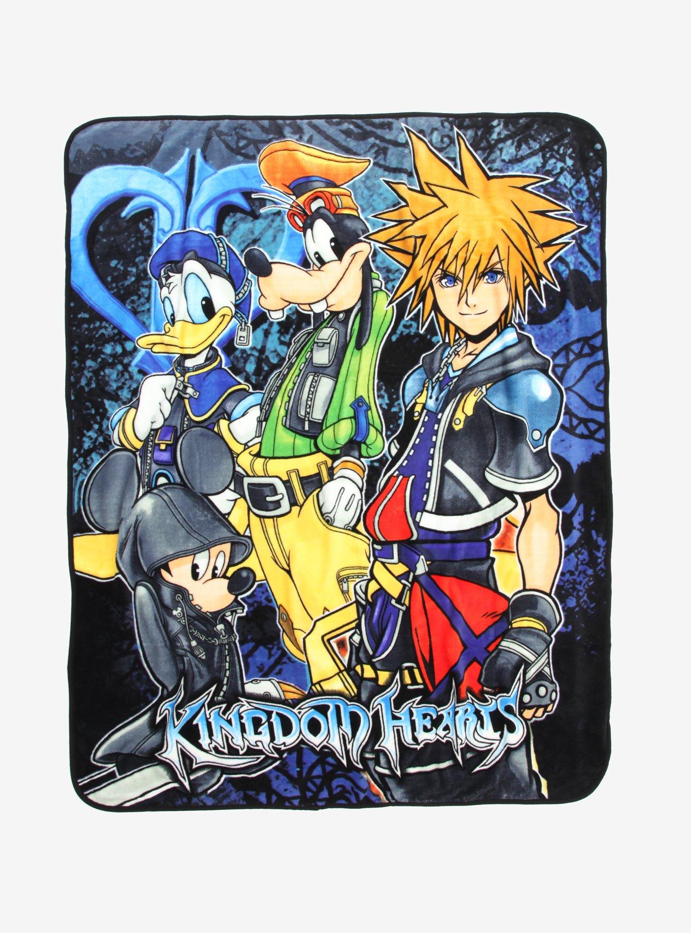 Disney Kingdom Hearts Group Throw Blanket Hot Topic