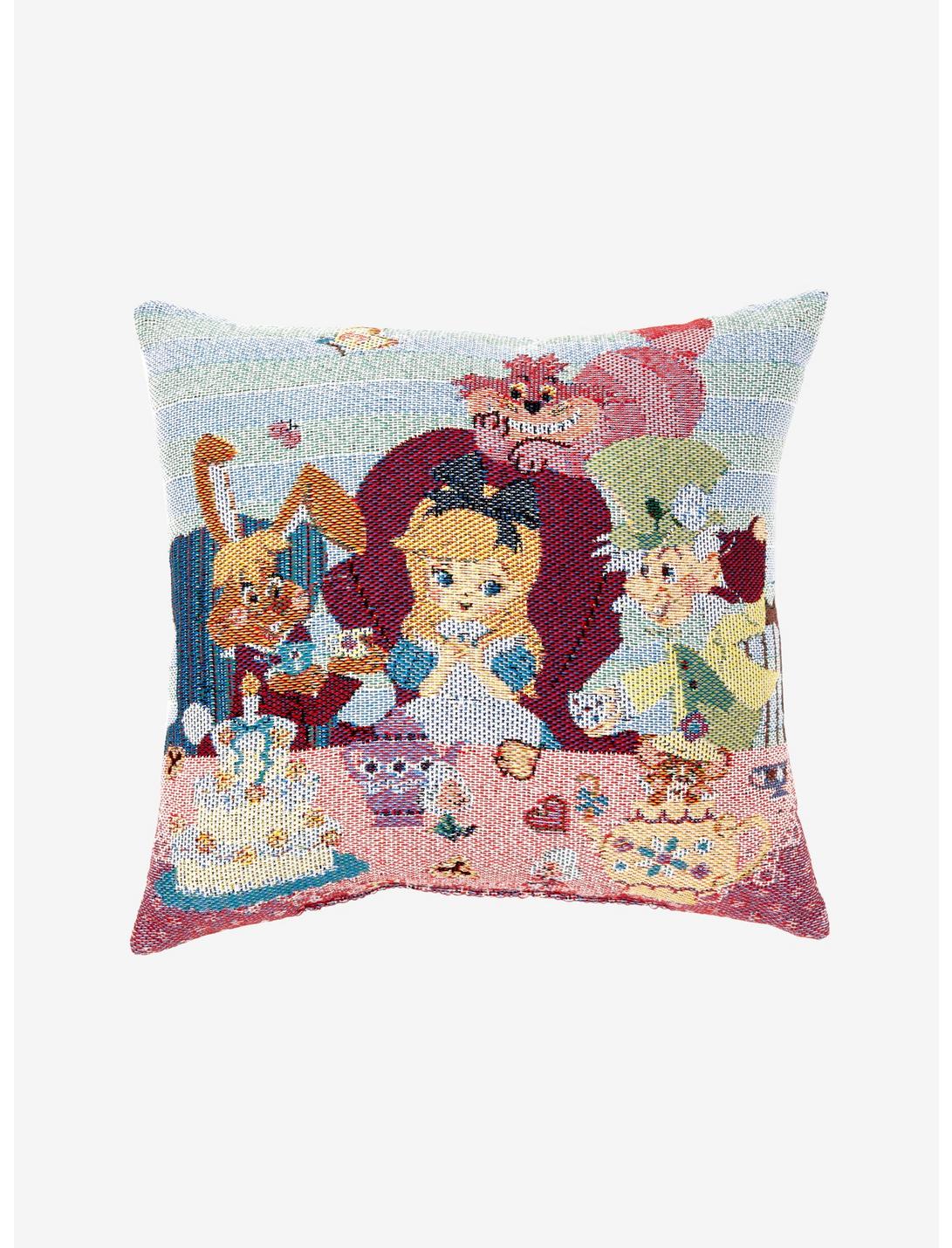 Disney Alice In Wonderland Mad Hatter's Tea Party Tapestry Pillow, , hi-res