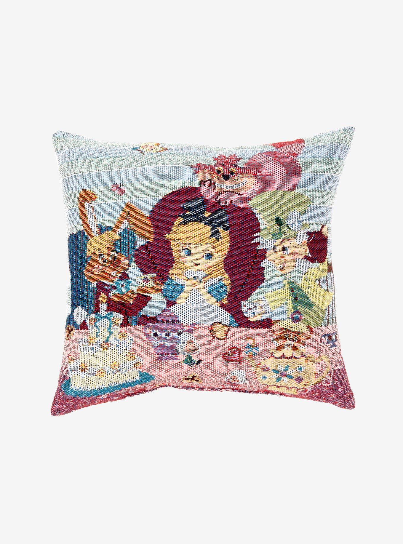 Disney Alice In Wonderland Mad Hatter's Tea Party Tapestry Pillow, , hi-res