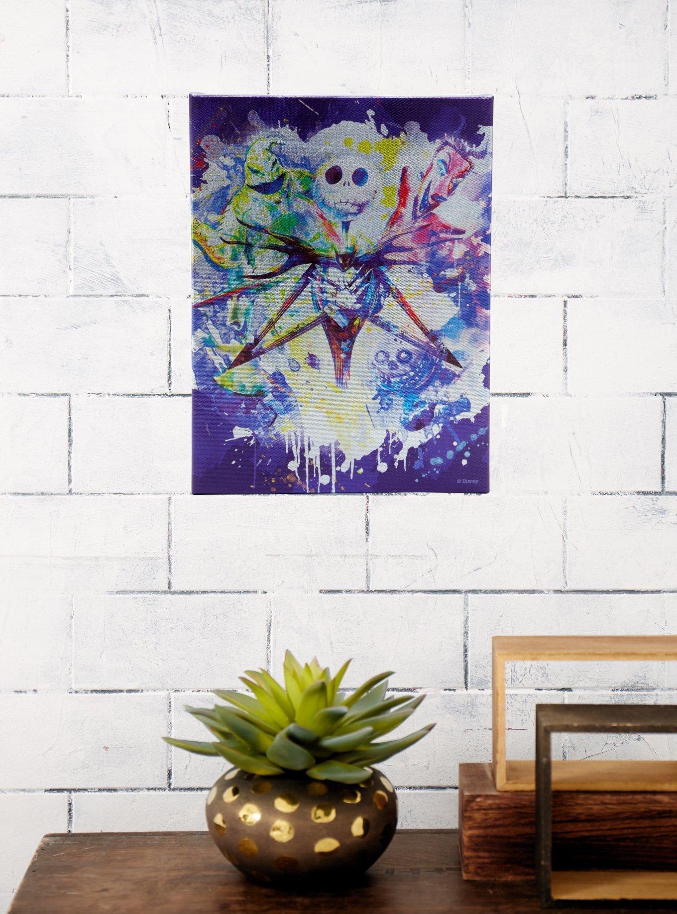 The Nightmare Before Christmas Metallic Paint Splatter Mini Canvas Wall Art, , hi-res