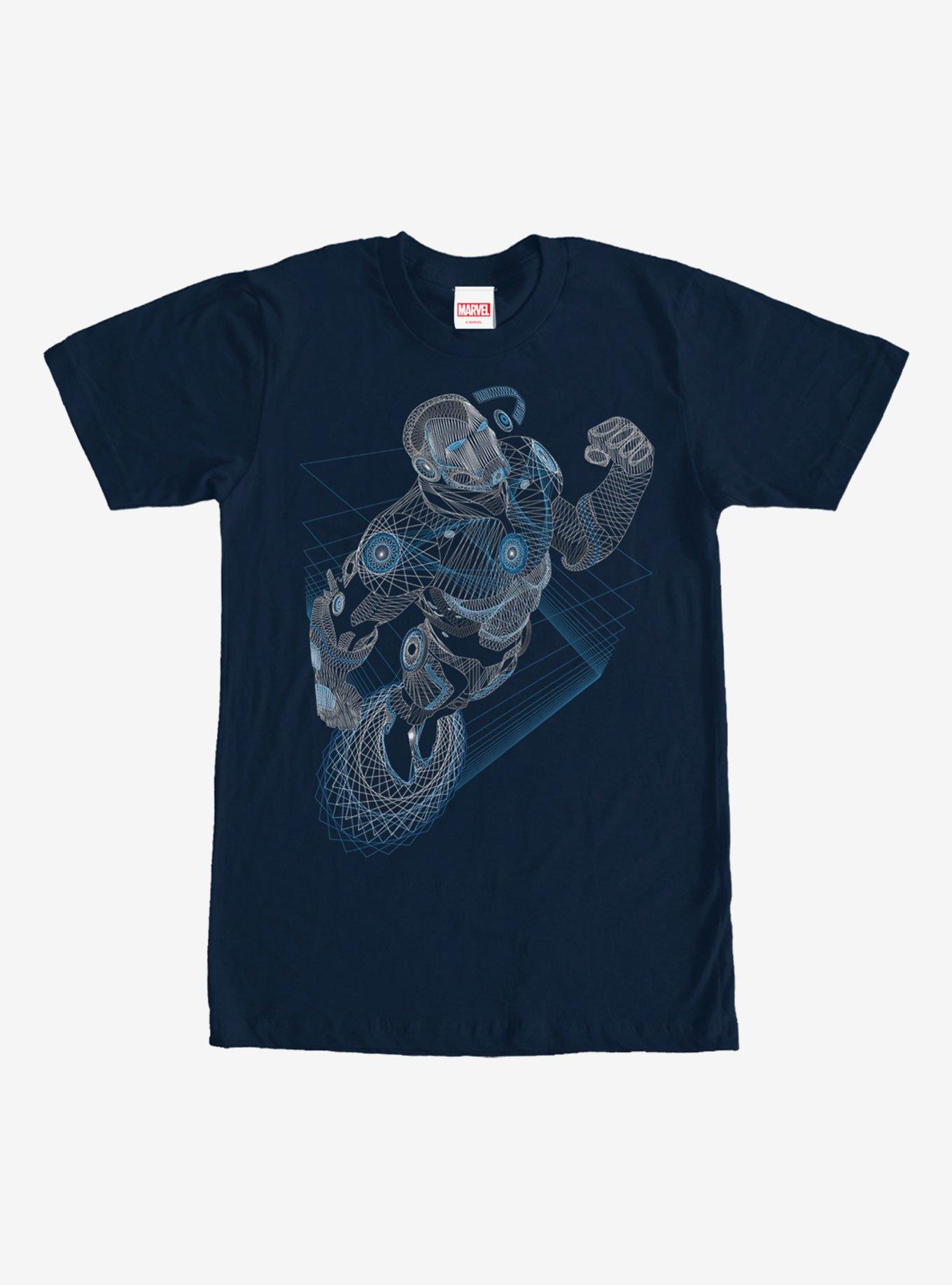 Marvel Iron Man Geometric T-Shirt, NAVY, hi-res