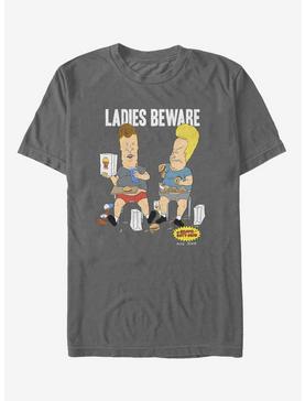 Beavis And Butt-Head Ladies Beware T-Shirt, CHARCOAL, hi-res