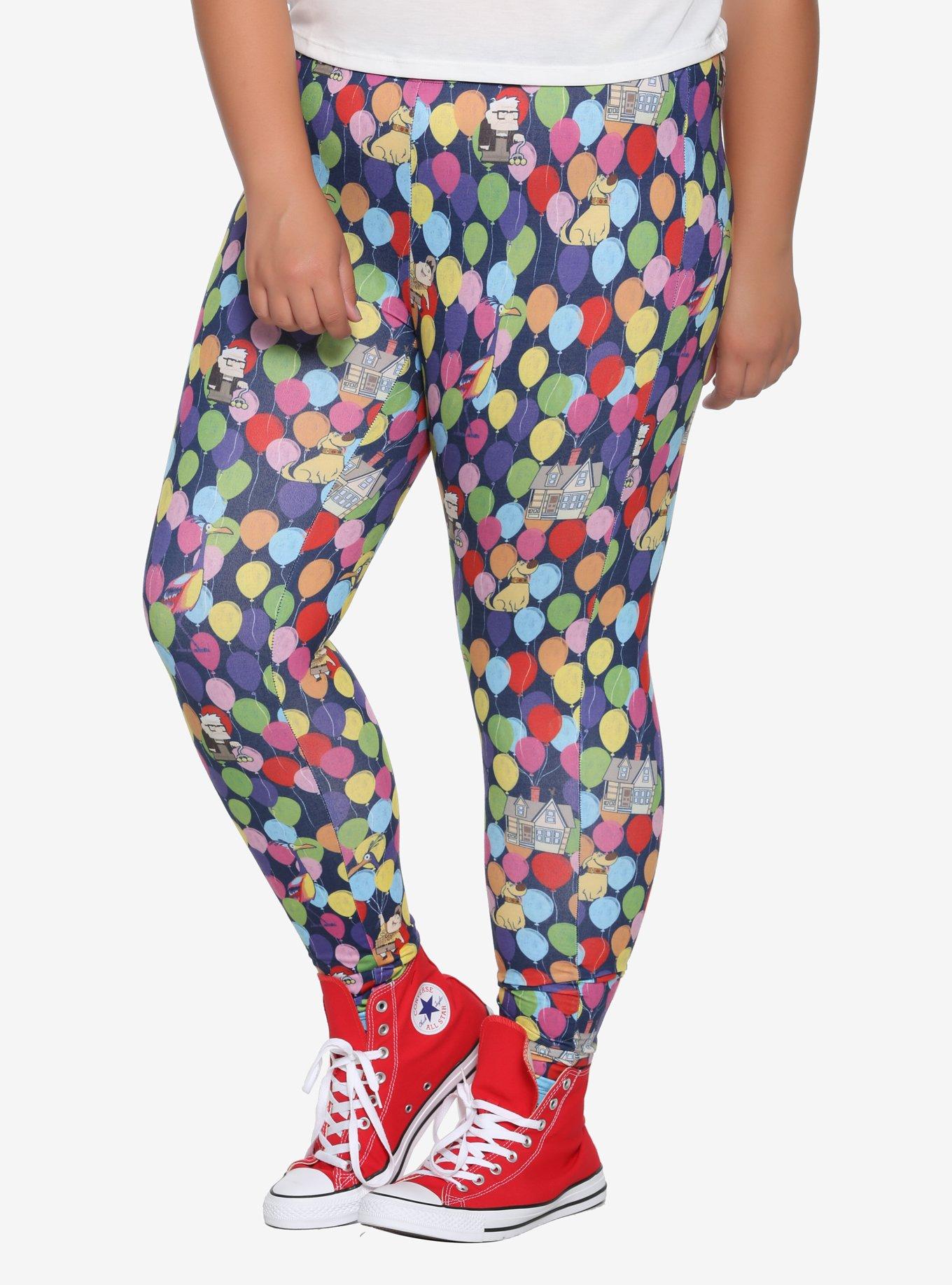 Disney Pixar Up Balloon Leggings Plus Size, MULTICOLOR, hi-res
