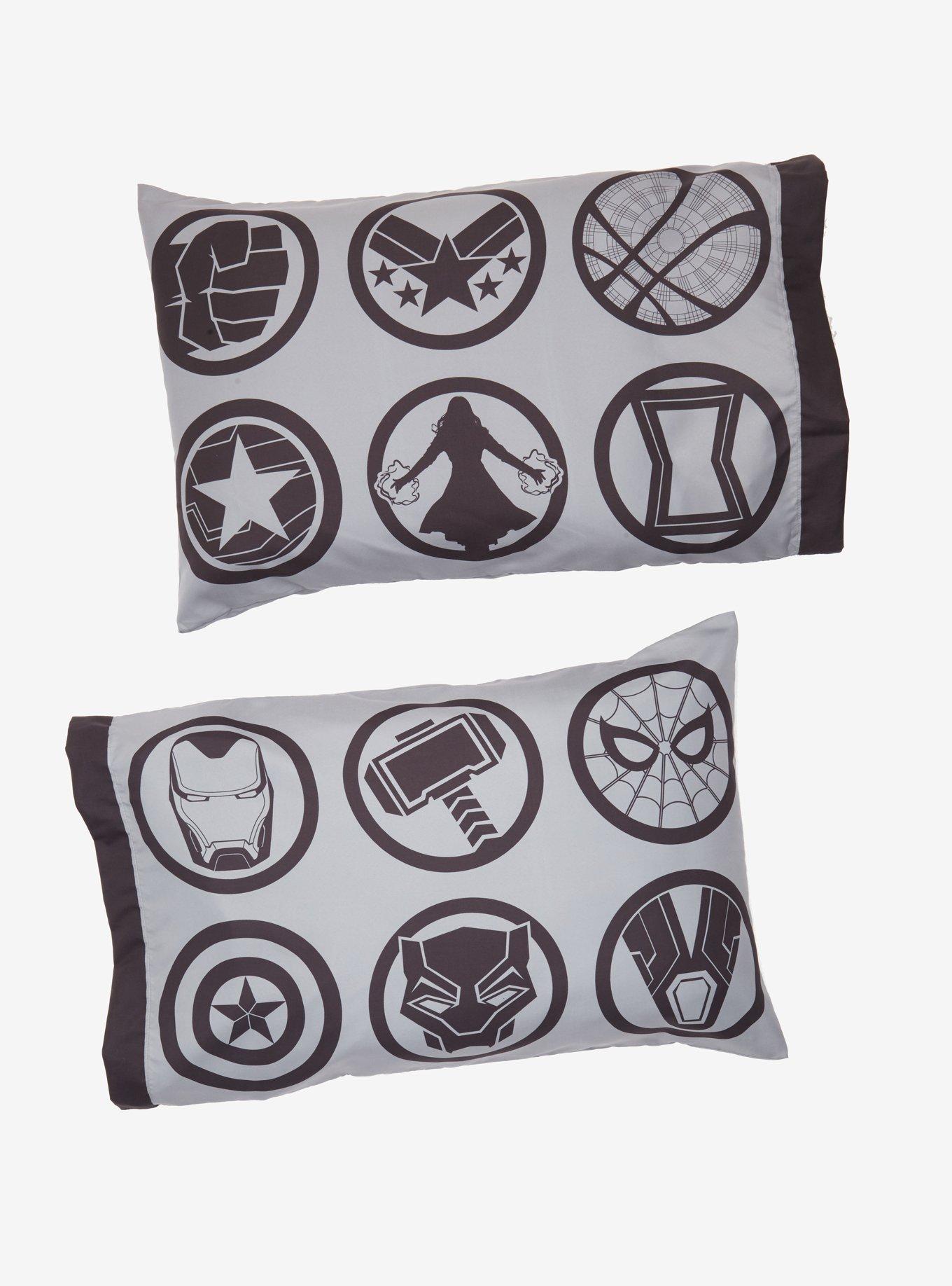 Marvel Avengers Logos Pillowcase Set, , hi-res