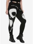 The Nightmare Before Christmas Jack & Sally Leggings Plus Size, WHITE, hi-res