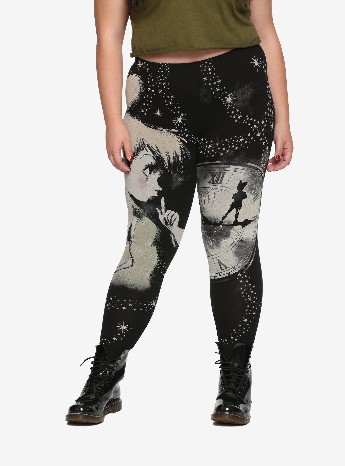 Disney Peter Pan Tinker Bell Clock Leggings Plus Size