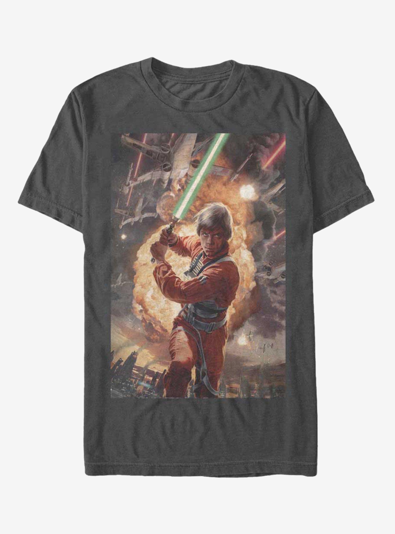 Star Wars Luke Skywalker Ready T-Shirt, CHARCOAL, hi-res