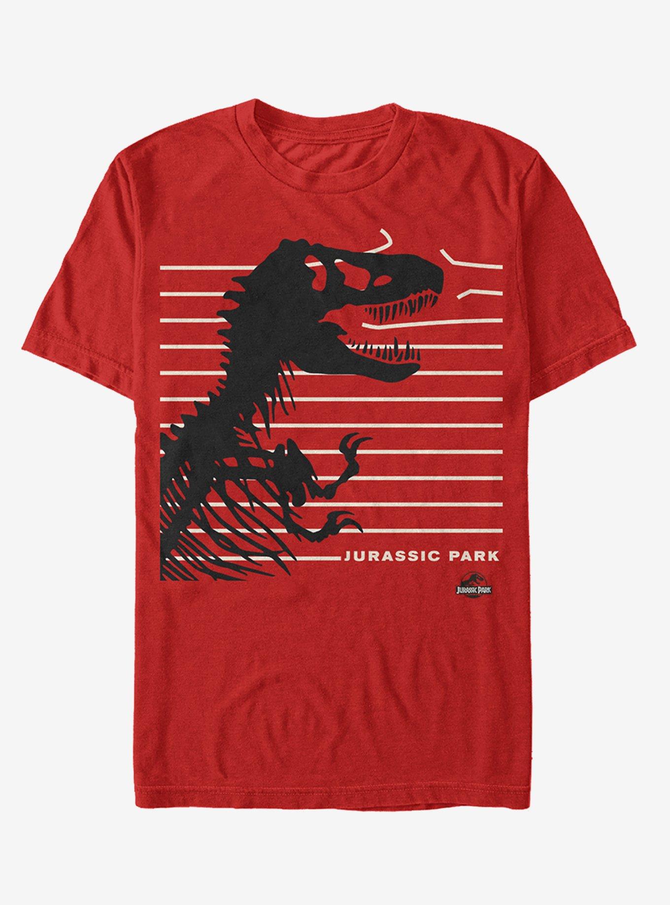 Jurassic Park T. Rex Fence T-Shirt, RED, hi-res