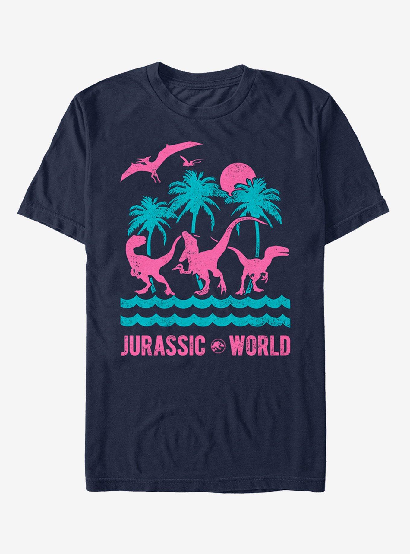 Jurassic World Tropical Dinosaurs T-Shirt, NAVY, hi-res