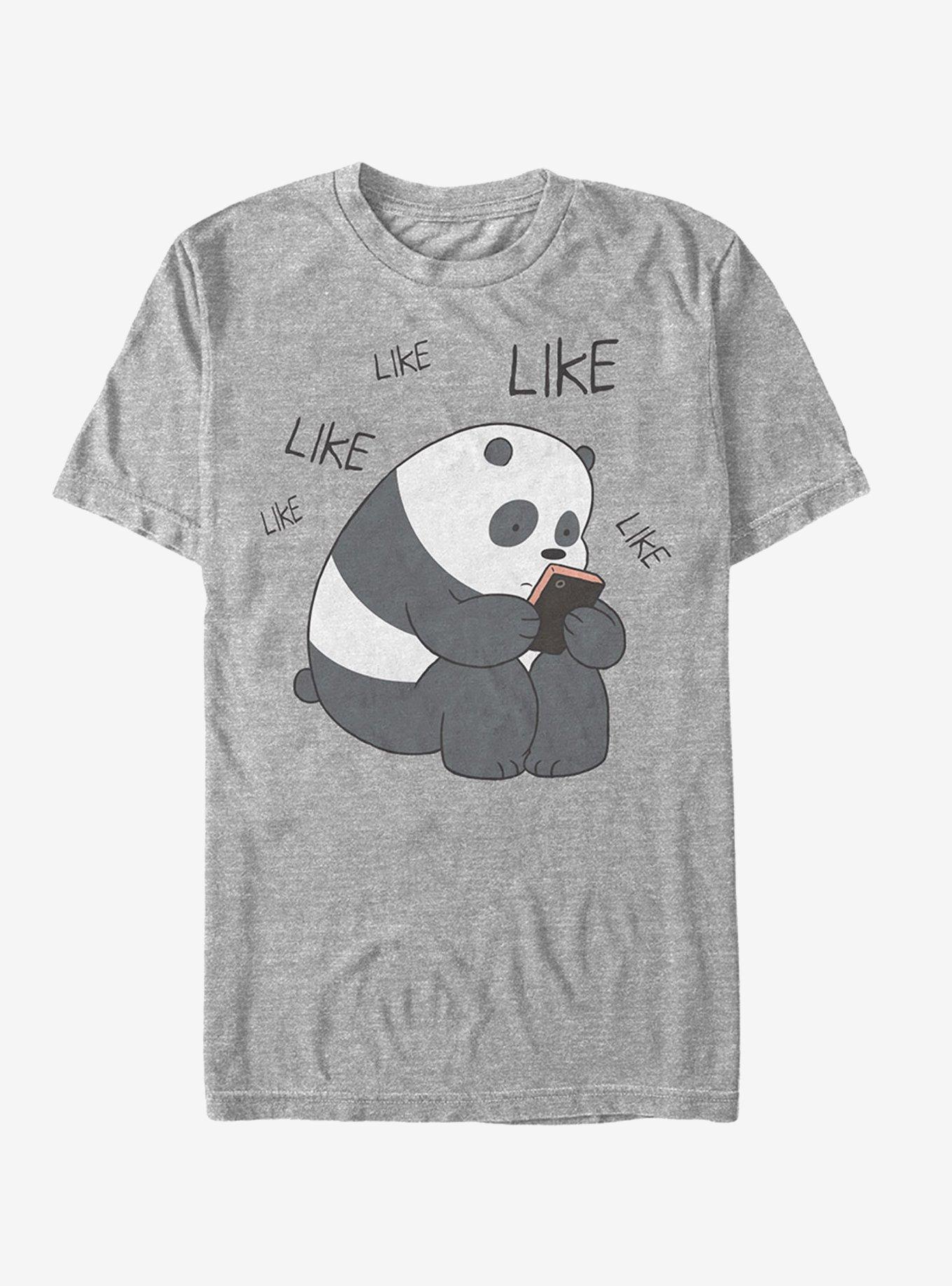 We Bare Bears Panda Internet Likes T-Shirt, ATH HTR, hi-res