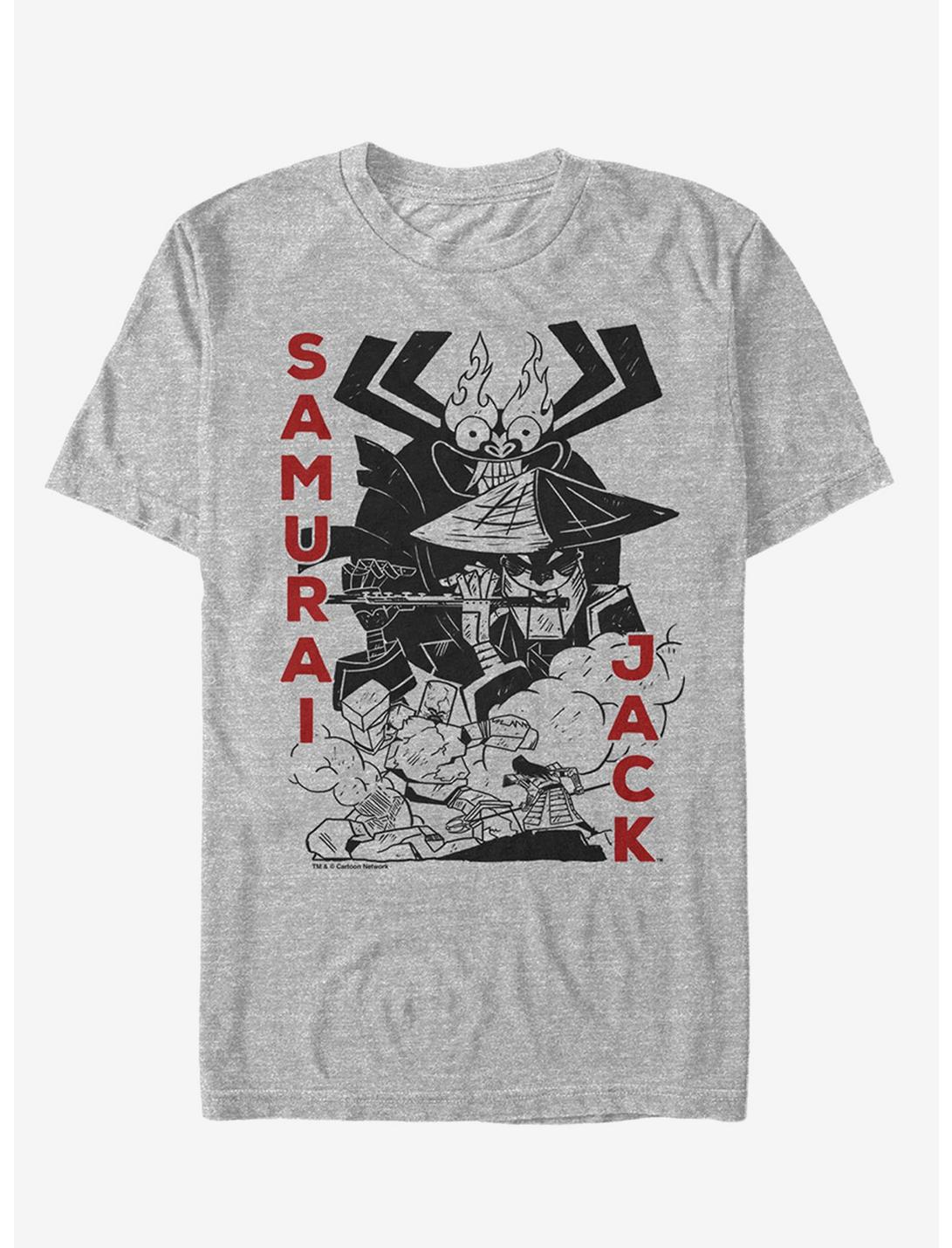 Samurai Jack Scaramouche Scene T-Shirt, ATH HTR, hi-res