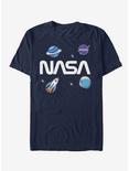 NASA Logo Space Emoji T-Shirt, NAVY, hi-res