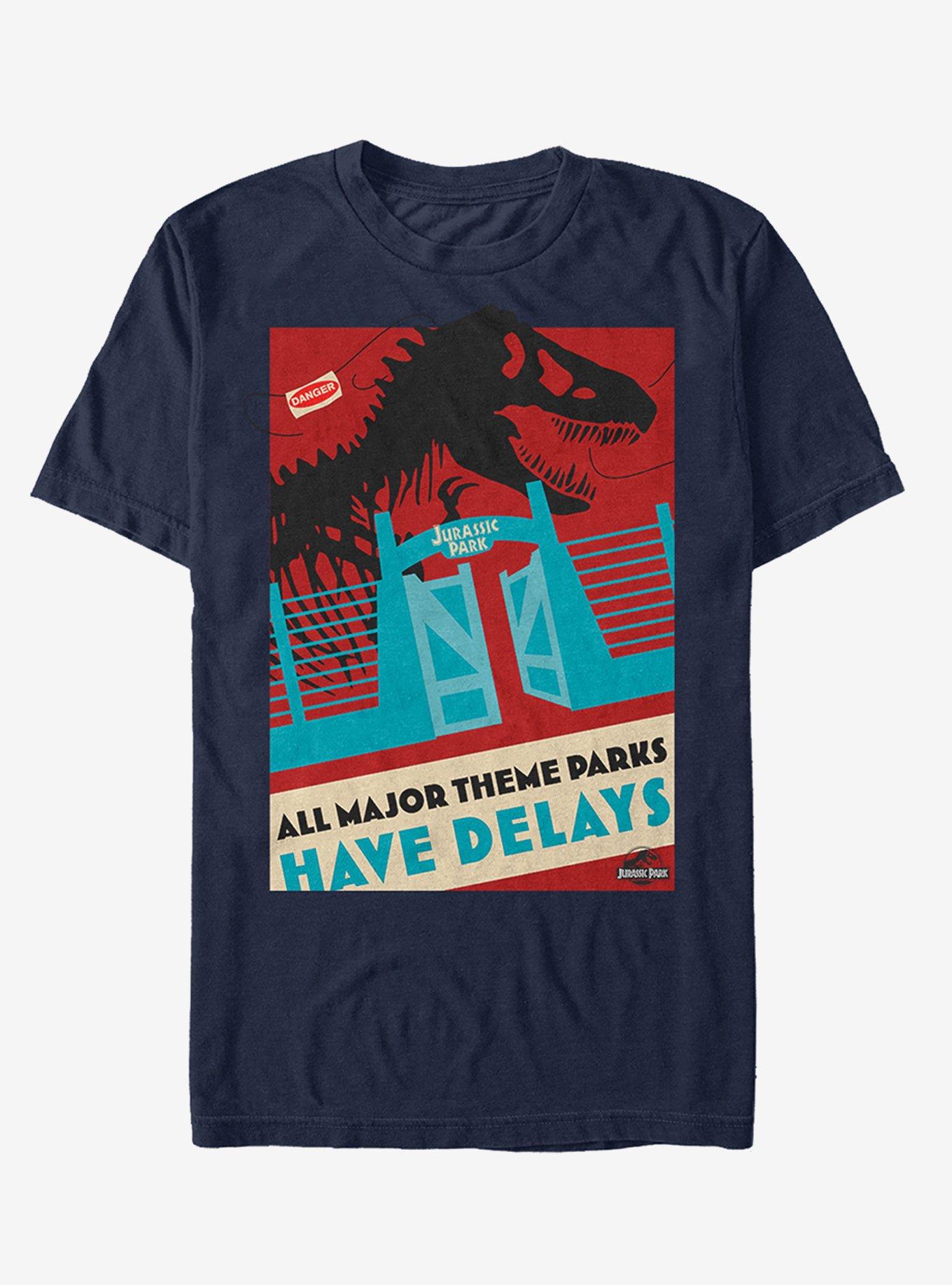 Jurassic Park Theme Park Delay T-Shirt, NAVY, hi-res