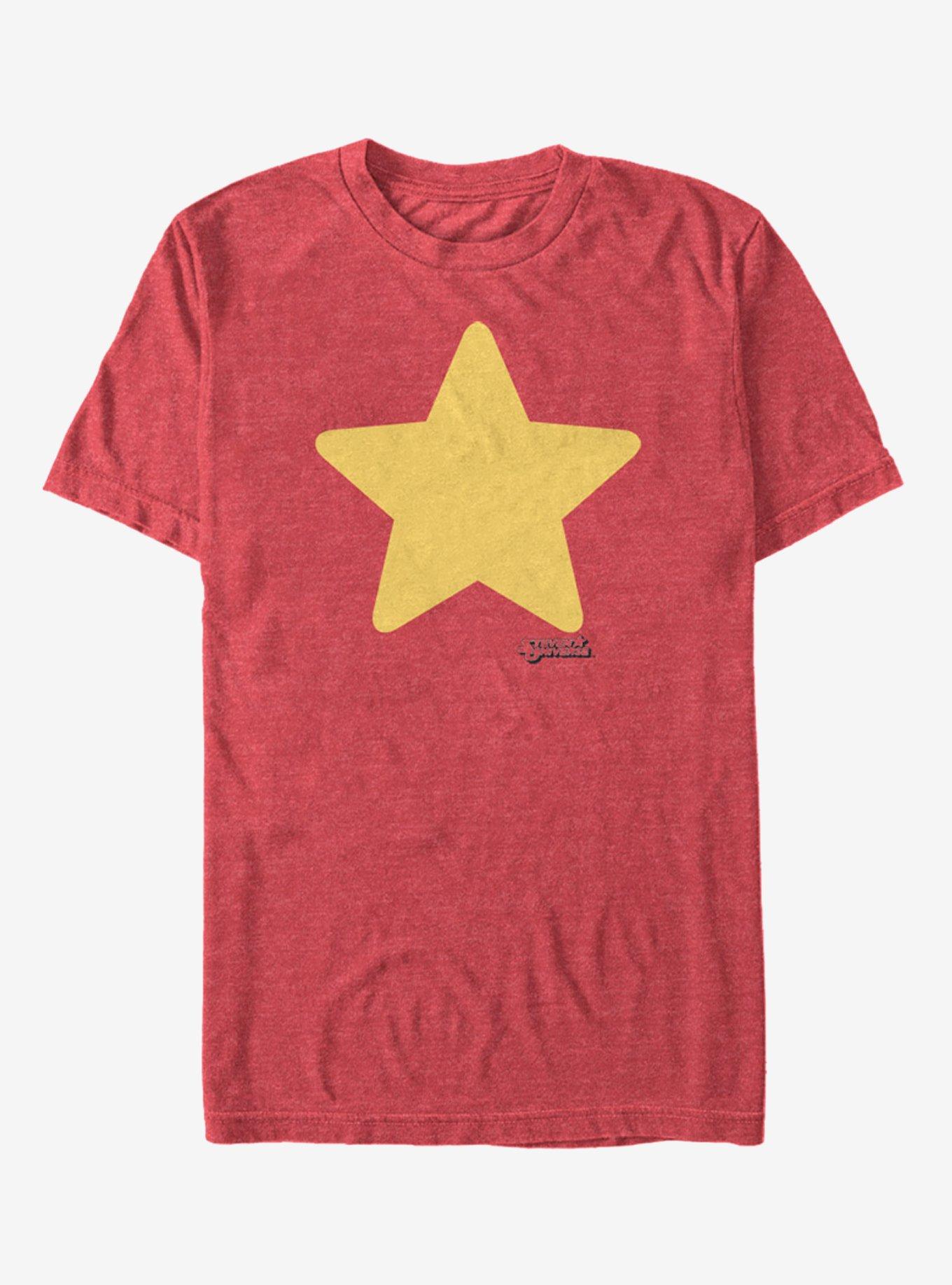 Steven Universe Star T-Shirt, RED HTR, hi-res