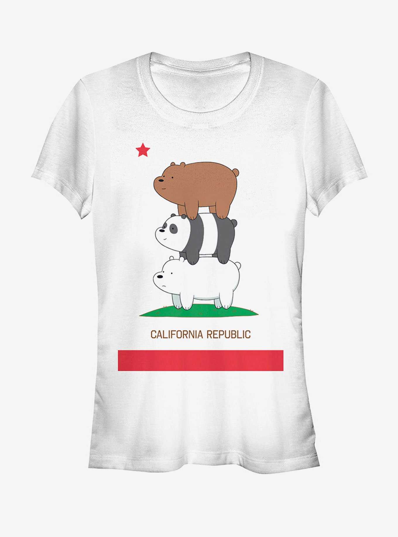 We Bare Bears California Republic Bear Stack Girls T-Shirt, , hi-res